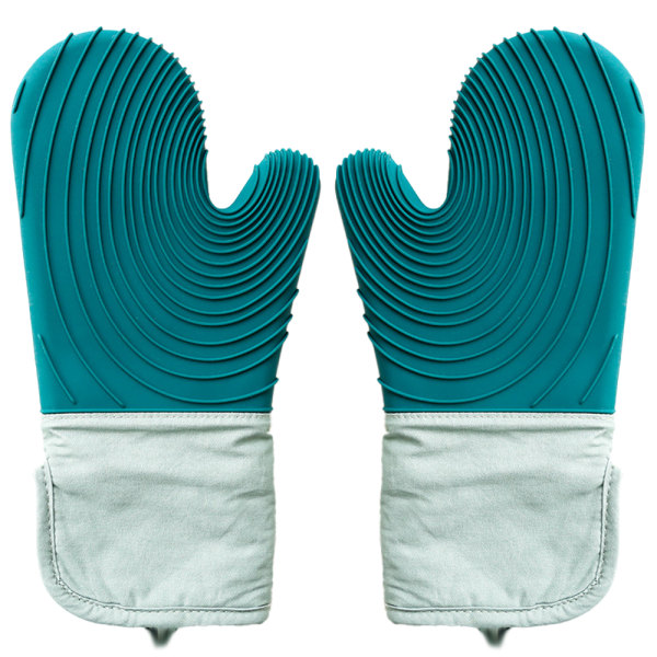 Silicone Oven Mitts,Perfect for Baking Cooking, Quilted Liner, G