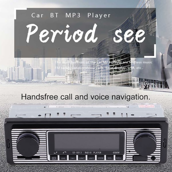 Auton radio MP3-soitin Bluetooth FM -kaukosäädin 4-kanavainen ääni ajoneuvon ajamiseen 5513