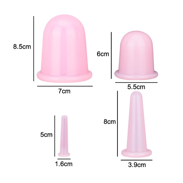 Silikonkroppsmassagekoppset Special för hela kroppen Ansikte, rygg Ben, Anti Cellulite Silikon Vakuumkoppning Koppar Ansiktskoppningsmassage Koppar Cellulite