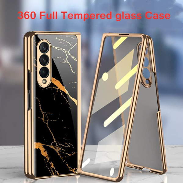Stilrent Samsung Z Fold 4 Skal, Klar Elektroplätering För Ett Elegant Utseende, Transparent Anti-Gul Baksida Bevarar Telefonens Ursprungliga Utseende, Magnetisk