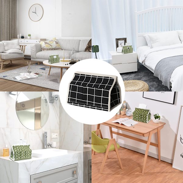 Moderne Tissue Opbevaringsboks Stof Tissue Boksholder Polyester Tissue Boks Cover