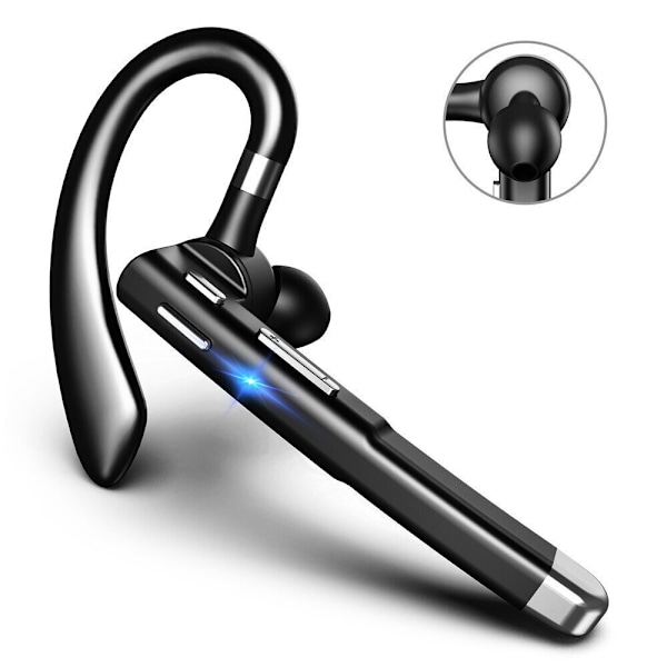 Revolutionerande Bluetooth-headset V5.1, Ergonomiskt trådlöst hörsnäcka med dubbla mikrofoner CVC8.0 brusreducering, 48 timmars lång samtalstid, Bekväm passform för båda