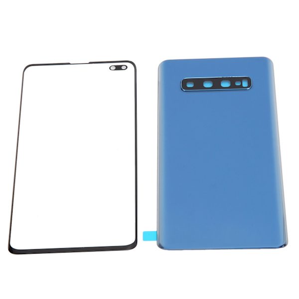 Samsung S10+Plus:n matkapuhelimen takalasin kansi ja ulompi lasipaneelin vaihto (sininen)
