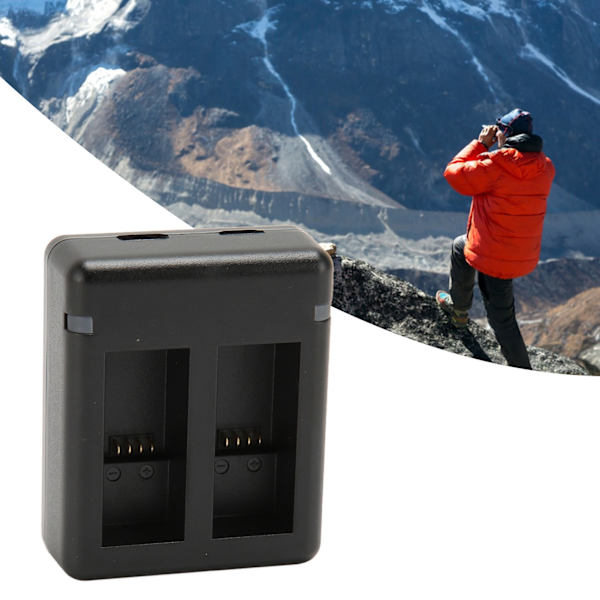 Kamerakakun latauslaite Type C USB, kaksikanavainen kamerakakun latauslaite merkkivalolla urheilukameroille