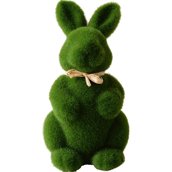 Kunstig mos kanin have statuer ornamenter holdbare letvægts kunstige dyr ornament til skab kontor