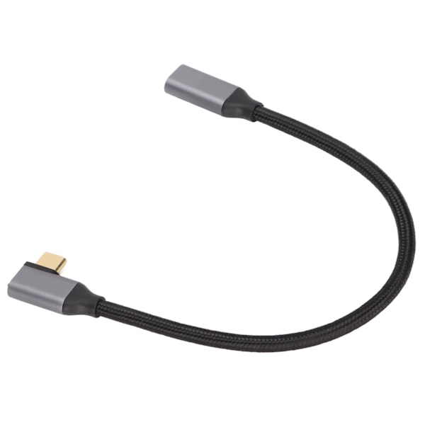4K 100W PD 5A Vinkelböjd 90 Grader Gen 2 USB3.1 Typ C Hane till Hona Förlängningskabel 25cm