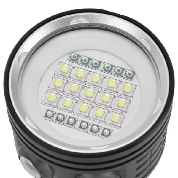 Undervanns lommelykt 27 LED-lysperler IPX8 vanntett klasse