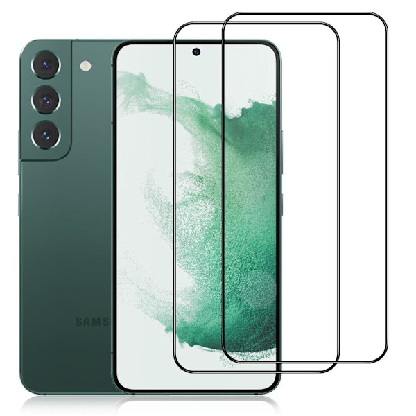 Heltäckande Skärmskydd i Härdat Glas för Samsung S22/S23 - 2-Pack