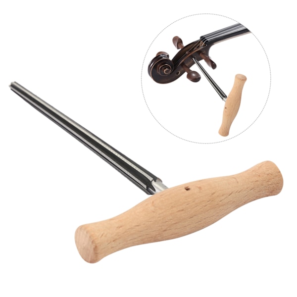 Violin Peg Hole Reamer 1:30 Taper med træhåndtag til 3/4 4/4 violiner