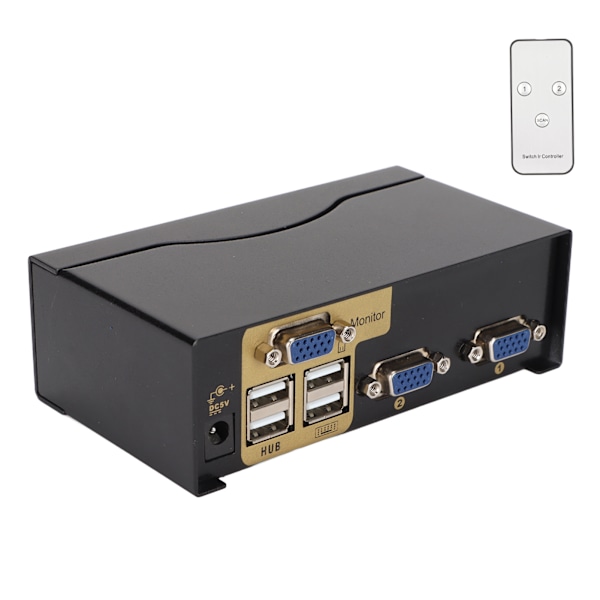2 i 1 ut VGA KVM-switch 4 USB-port Multidator Monitor Mus Tangentbord Videodelning VGA-switch 100-240V
