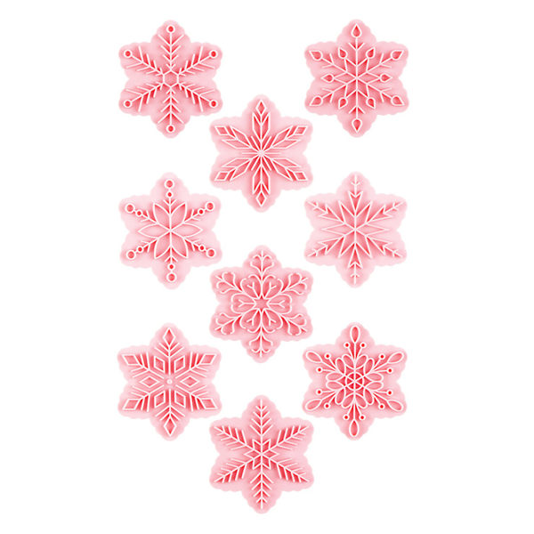 9st Snöflinga Cookie Cutters Dekorera Fondant Prägling också Snowflake A