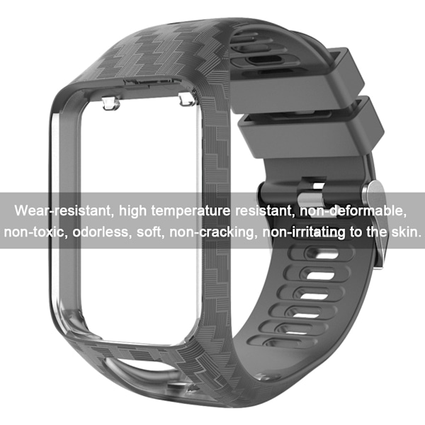 TPE Material Radium Graveret Urrem til TomTom (Grå)