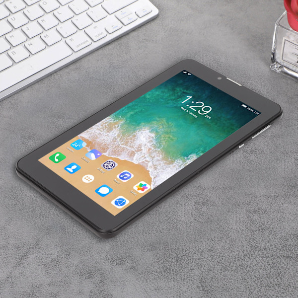 7-tums surfplatta Octa Core-processor 2 GB RAM 32 GB ROM 5G WIFI Dual Band Tablet PC för Android 10 100‑240V Svart EU-kontakt