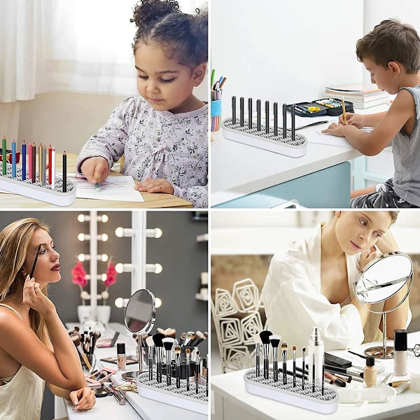 Silikone Makeup Børsteholder, Multifunktionel Kosmetik Opbevaringsboks Desktop Organizer