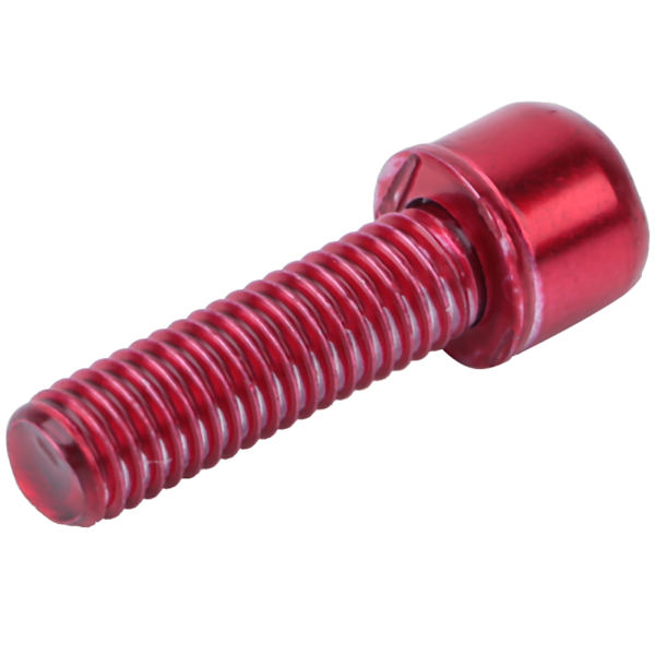 M5x18mm Cykelstam Bult med Distanshållare Stål Cykel Styre Handtag Delar Röd