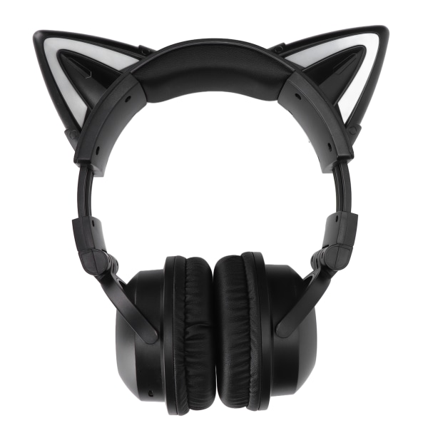 Kattøre Bluetooth-headset Stereo-headset med mikrofon LED søt katte-headset for jenter barn