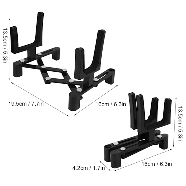 Violin Foldbart Beslag Letvægts Lagerbeskyttelse Slidstærk Violin Stativ Display Holder Sort