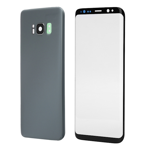 Mobiltelefon Bakre Bakglasomslag Främre Skärm Glaslinsersättningsset för Samsung S8
