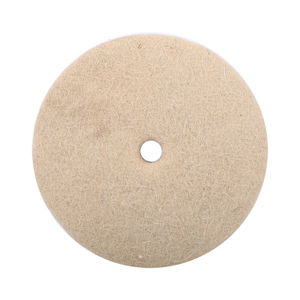 1 stk. 100x25mm 4\" Beige Polering Buffing Slibning Rund Hjul Uld Blød Filt Poler Skive Pad