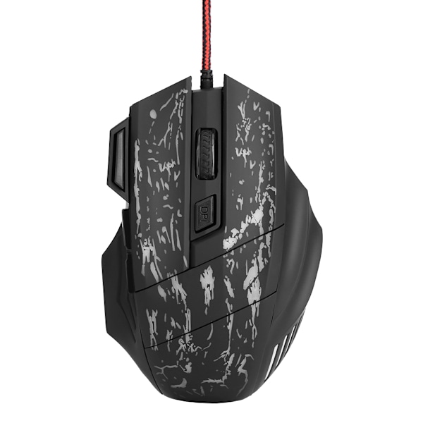 7 knappers USB kablet optisk spillmus med lys for PC-spill