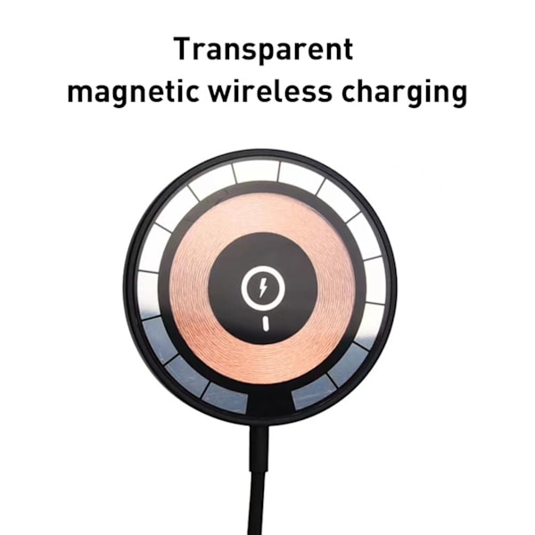 Magnetisk trådlös laddare 15W Typ C Telefonmagnetladdningsplatta för IOS Telefon 12 13Mini 14 Plus 12 13 14 Pro