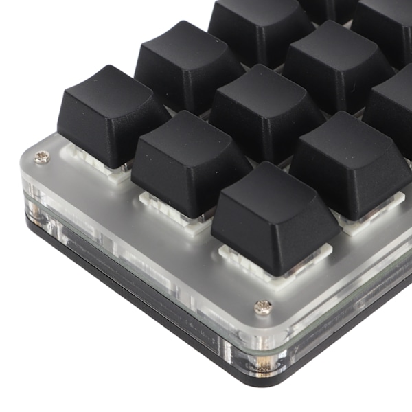 Programmerbar tastatur med RGB 3 knott 12 taster 2.4G USB-mottaker Bluetooth DIY multifunksjonstastatur