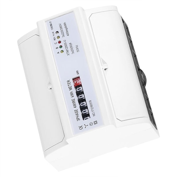 Trefas Elektronisk Energimätare, Smart Mätare för Noggrann 3-fas 4-tråds Energiförbrukningsanalys, Utrustad med Mikroelektronisk Teknik