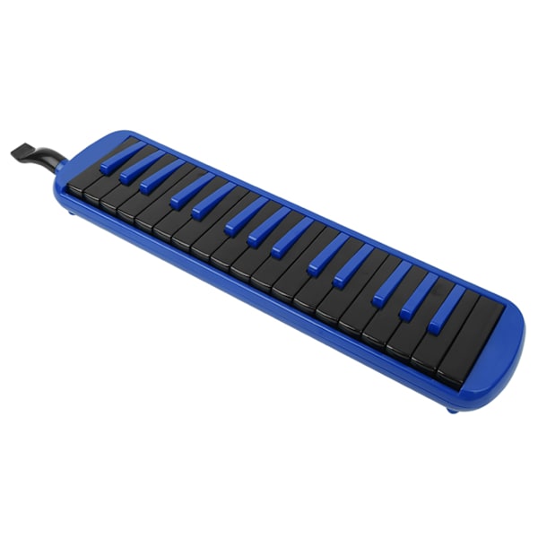 Melodica 32 Tangenter Blæseinstrument Velegnet til Begynderøvelse Taske F32s (Blå)