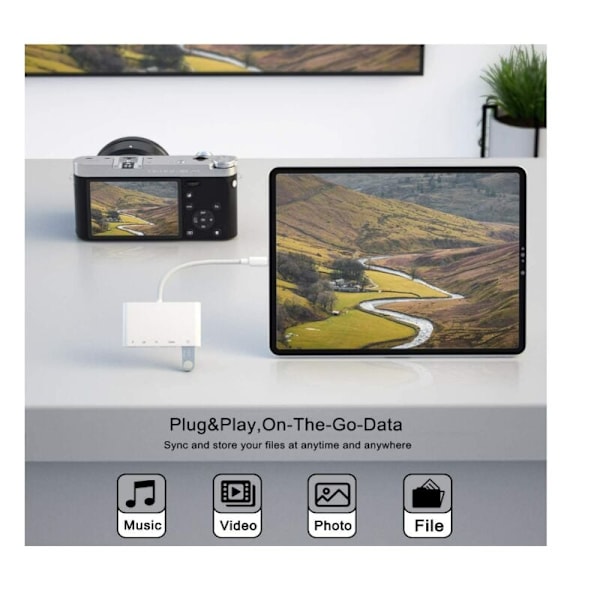 Digital AV-adapter med Lightning till HDMI, stöd för 1080P Full HD-skärm, bred kompatibilitet med iPhone 12 till 14-serien, Plug and Play