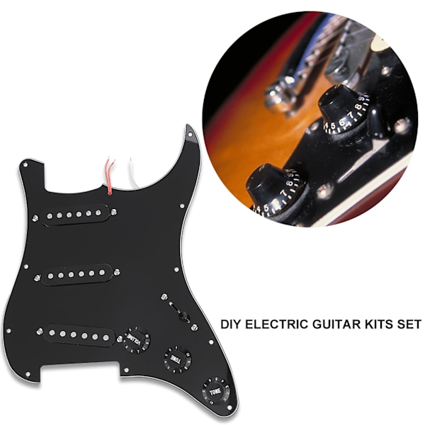 1 sarja DIY sähkökitarasarjat Pickguard Takakansi Siltajärjestelmä ST-tyylisille kitaroille