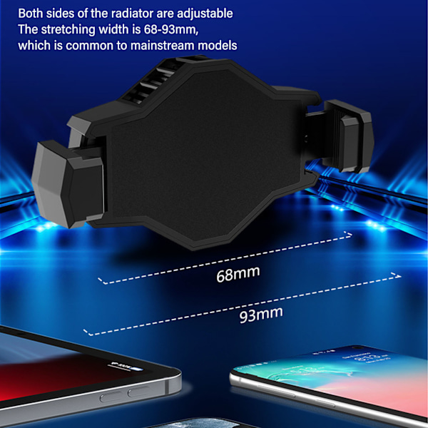 S1 Semiconductor Phone Cooler Cooling Fan RGB Streamer Mobile Phone Radiator for Playing Games Watching Videos Black