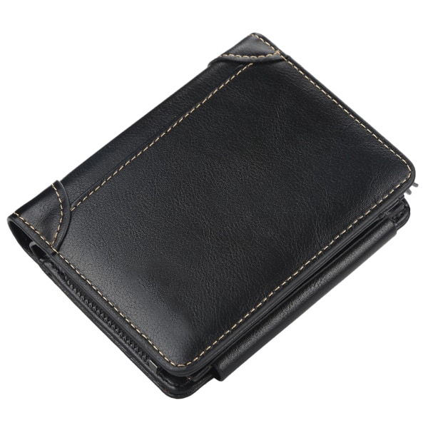 Leather Trifold Wallets for Men，Short style, fashionable Men's purse