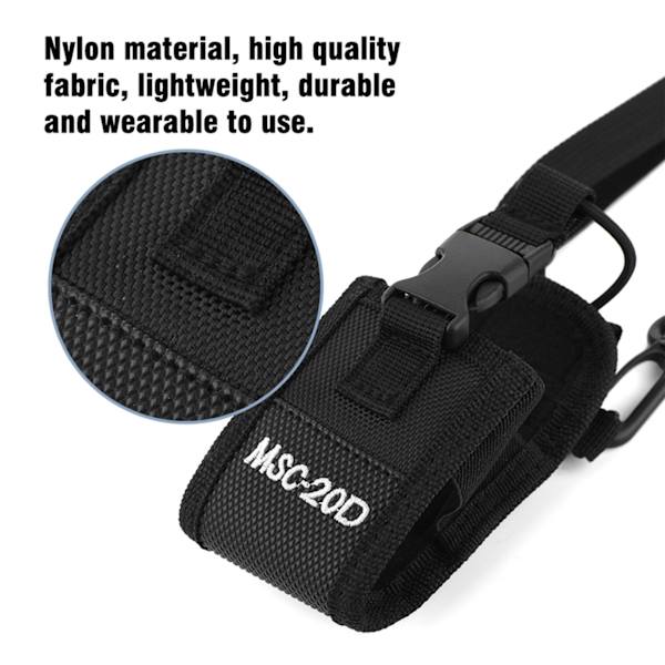 Bärbar nylon axelväska bälteshållare väska för walkie talkie tvåvägsradio