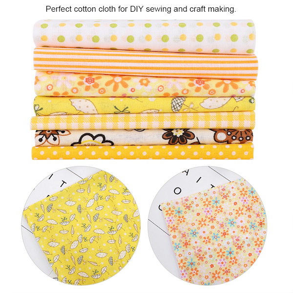 7 st / set 100% bomullsbatik syhantverkstyg för DIY plånbok kuddfodral (L)