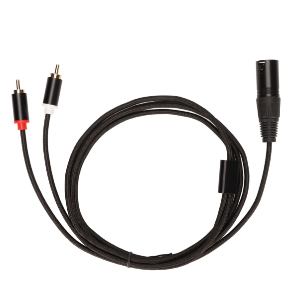 XLR Hann til 2 RCA Kabel HiFi Klar Signal Tapfritt XLR Y Splitter Ledning for Mixer Aktiv Høyttaler Mikrofon 1m / 3.3ft