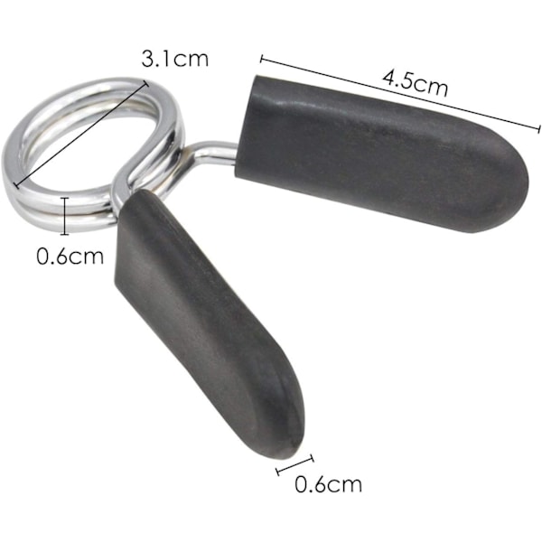 Krompläterad Hantel Fjäderlås, Fitness Tyngdlyftningslås För Standard Hantel Och Dumbbell, Robust Design Säkerställer Säkert Grepp, Lätt Att Använda,