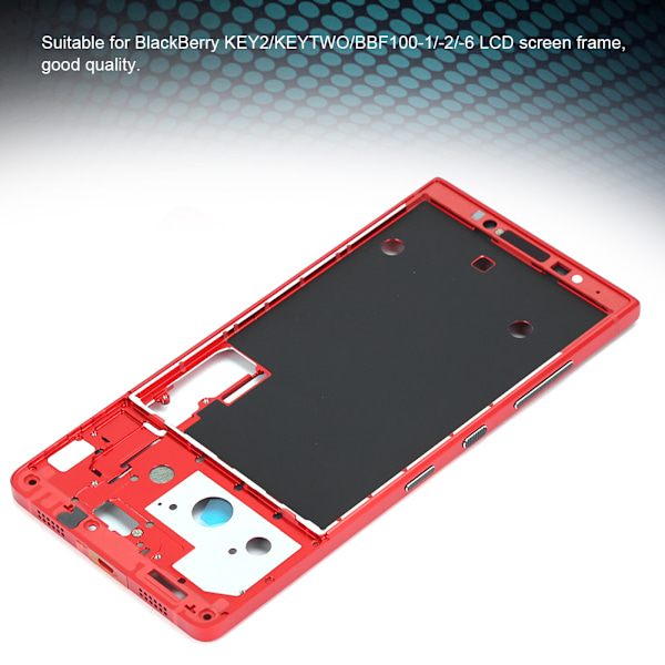 LCD-skärm Frontram Smart Phone-utrustning för BlackBerry KEY2/KEYTWO/BBF100‑1/‑2/‑6Röd