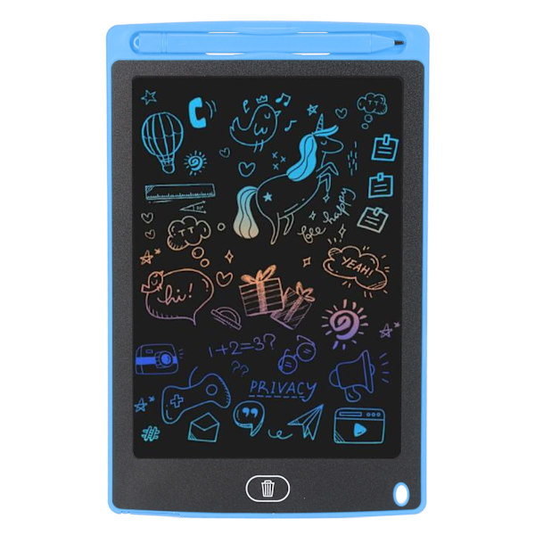 8,5 tommers skrivetavle LCD fargerik tegnetavle Pad Kids fargerik Doodle Board Toy for 1 til 10 år gamle jenter gutter mørkeblå