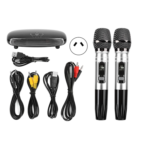 K8 Trådlös Mikrofon Karaoke Vardagsrum TV Mobiltelefon Metallmikrofon Bluetooth Optisk Fiber Ljudkort 110-240VAU-kontakt