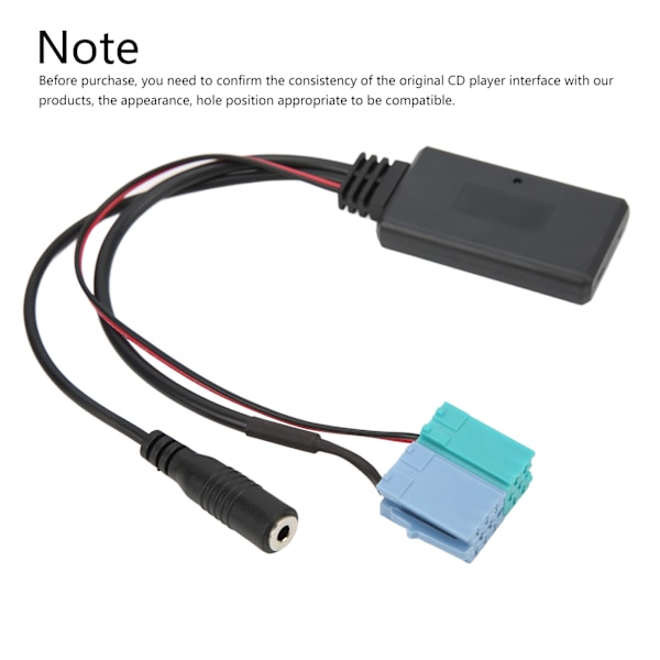 6+8 Pin Bluetooth AUX IN Adapter Hands Free Mikrofon Erstatning for Fiat Bravo for VISTEON Radio Siden 2007
