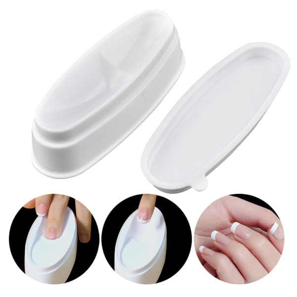 Negle Dyppepulver Æske Fransk Spids Bakke Manicure Negle Dyp Beholder