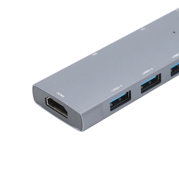 9 i 1 Typ C Adapter Multiport Hub HDMI 3.5mm Ljud Minneskort Dockningsstation