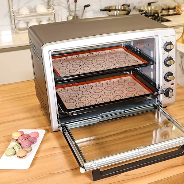 Kulinära Maestrons Följeslagare: Bakmattor i Silikon, Non-Stick Yta & Enkel Rengöring, Värmefördelning För Återanvändbar Matlagningshjälp, Ugn/Fryssäker,