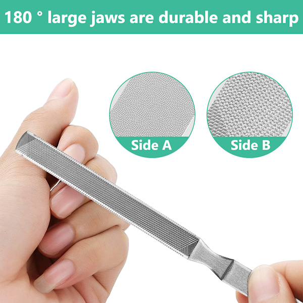 Mångsidigt Nageltrimningskit, Vassa Böjda Stålbladsklippare, För Tjocka Naglar, Bred Käköppning, Ergonomiskt Designade