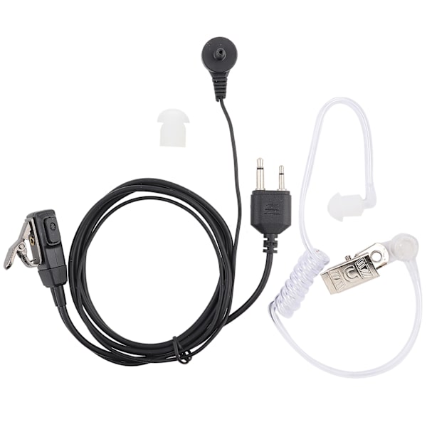 2-stifts akustisk slang headset öronsnäcka PTT MIC för Icom 2-stifts modeller Walkie Talkies