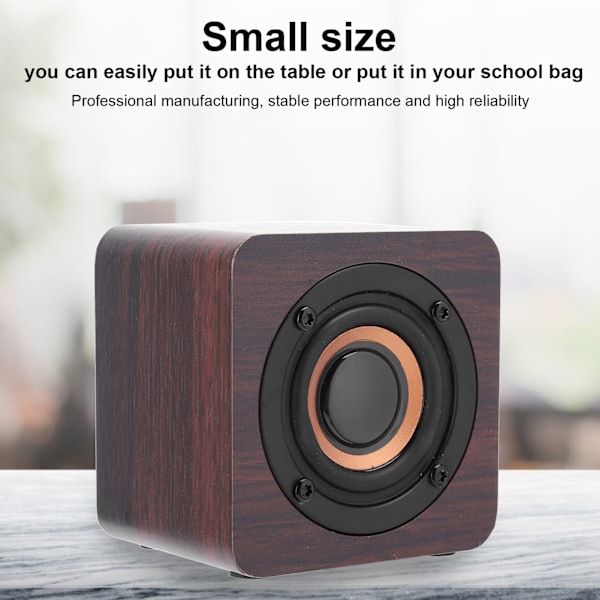 Bærbar Woodiness Bluetooth Højttaler Lydboks Udstyr med Valnødstræ Korn