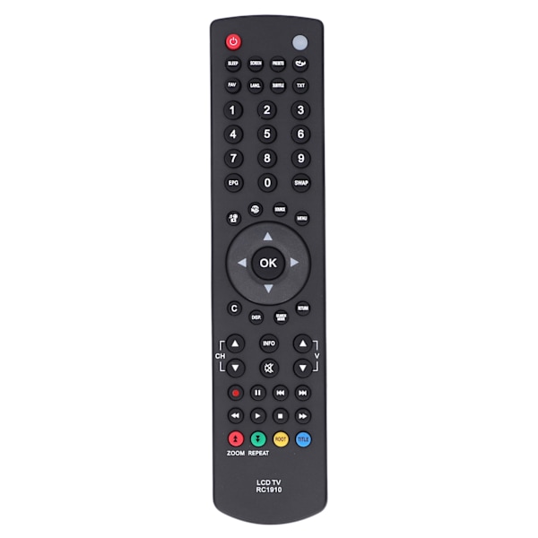 Fjärrkontroll för Toshiba LCD TV Universal Ersättning Tillbehör Rc1910 Svart