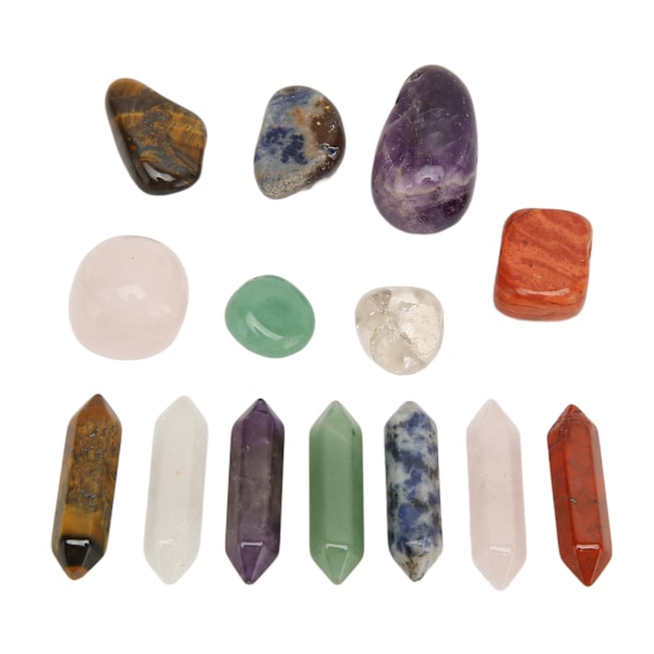 Reiki Ädelsten Meditationsterapi, Helande Kristallstenar Set För Andliga Praktiker, Energibalanserande Naturliga Sten Chakra Vändstenar, Idealisk
