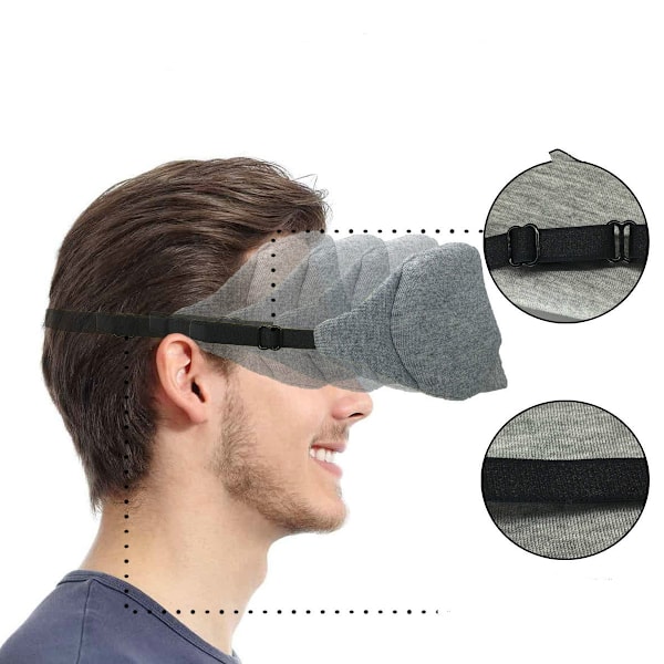 Uppvärmd ögonmassagerare för att lindra ansträngda ögon, ergonomisk design bomullsögonmask för oavbruten sömn