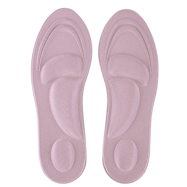 Ortotiske innleggssåler for flate føtter, buehjelp, minneskum, såle for sko, komfort, rosa, for kvinner